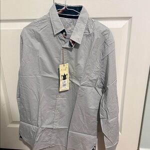 Men's Gray Casual Button Down Shirt